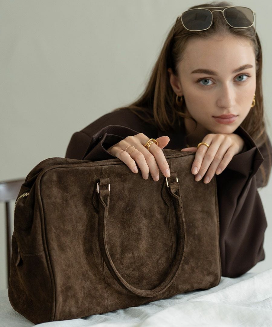 ボストンバッグ 本革 スウェードバッグ Donusa ドヌサ【第2世代・改良版】