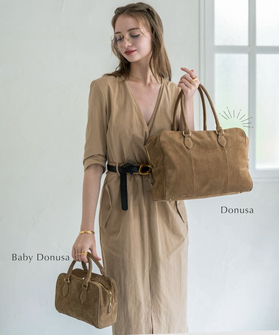 ボストンバッグ 本革 スウェードバッグ Donusa ドヌサ【第2世代・改良版】