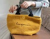 ボア トートバッグ 舟形 ベアリア マスタード　イエロー