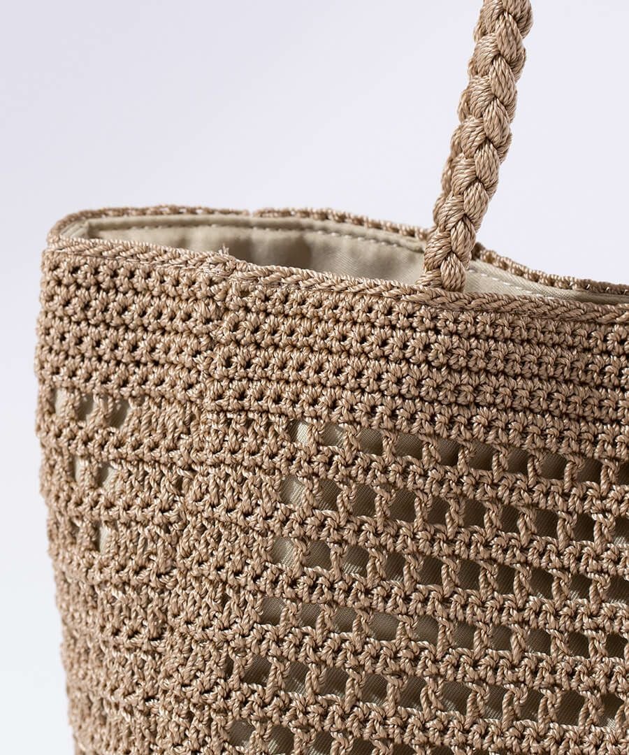  メッシュトートバッグ シンプル 大人 かわいい HAYNI. ヘイニ シルバーバッグ Diniya ディニヤ 　カラー