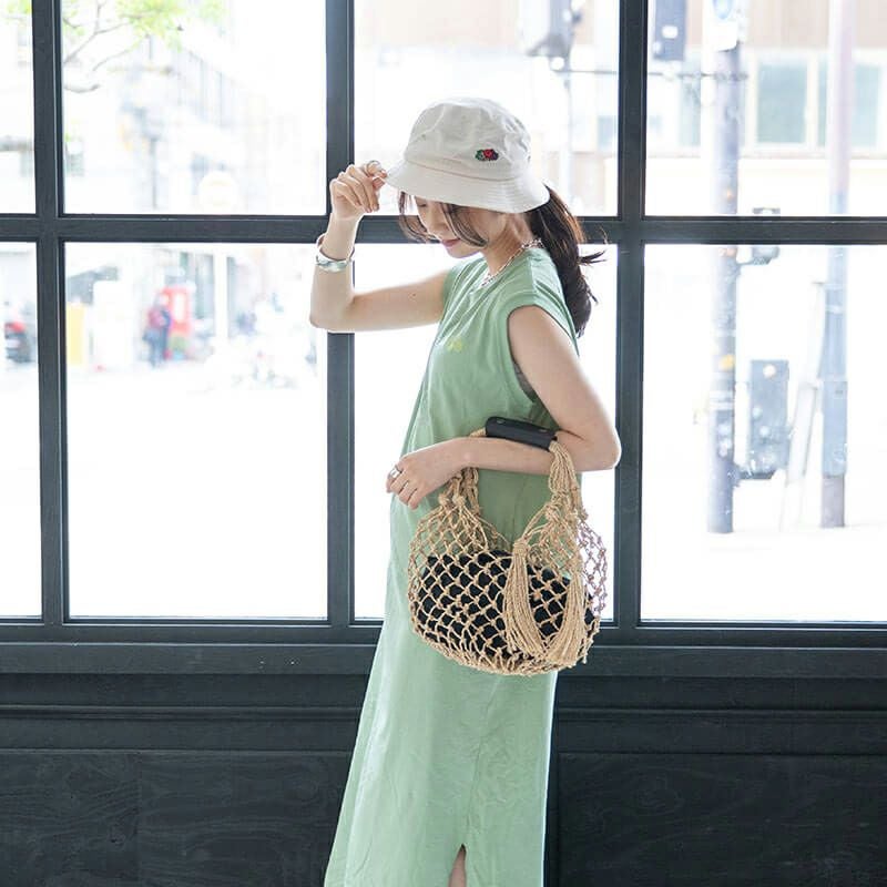 子 ハット　レディース FRUIT OF THE LOOM フルーツオブザルーム ロゴ エンブレム バケット ハット