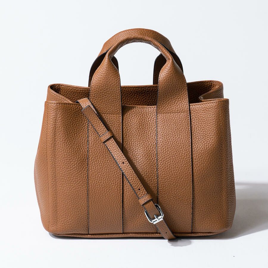 本革 2way ショルダーバッグ ハンドバッグ ミニ レディース 斜めがけ 大人 【 Luziny ルジニー 】 トープ