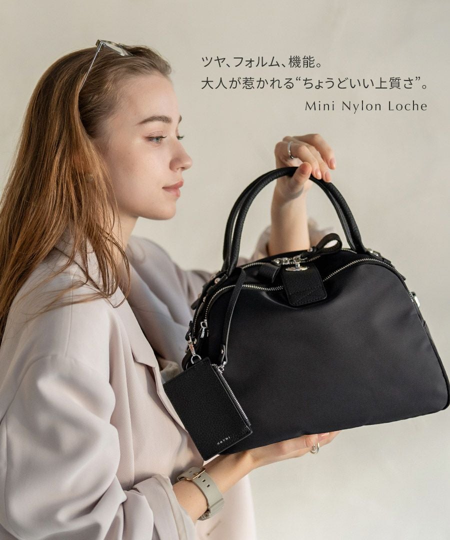 2way ナイロン トートバッグ ショルダーバッグ　Mini Nylon Loche ミニナイロンロシェ