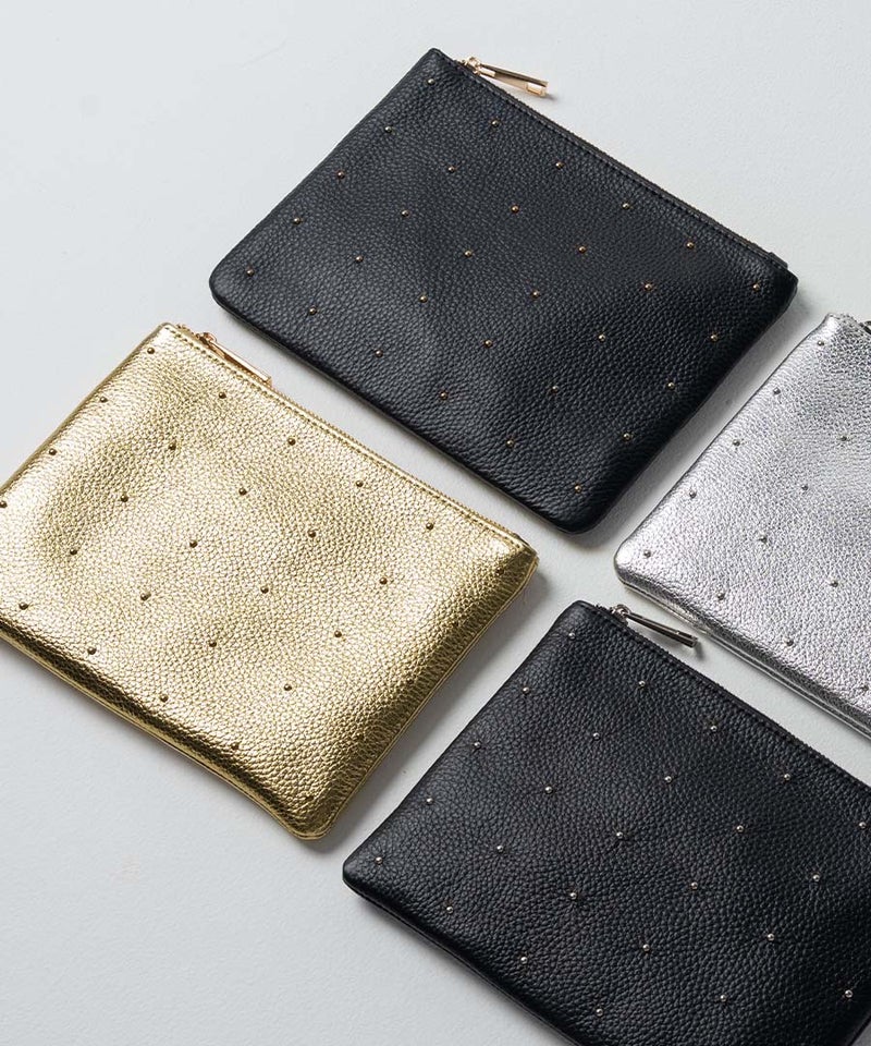 本革 ポーチ Dot leather pouch ドットレザーポーチ Mサイズ