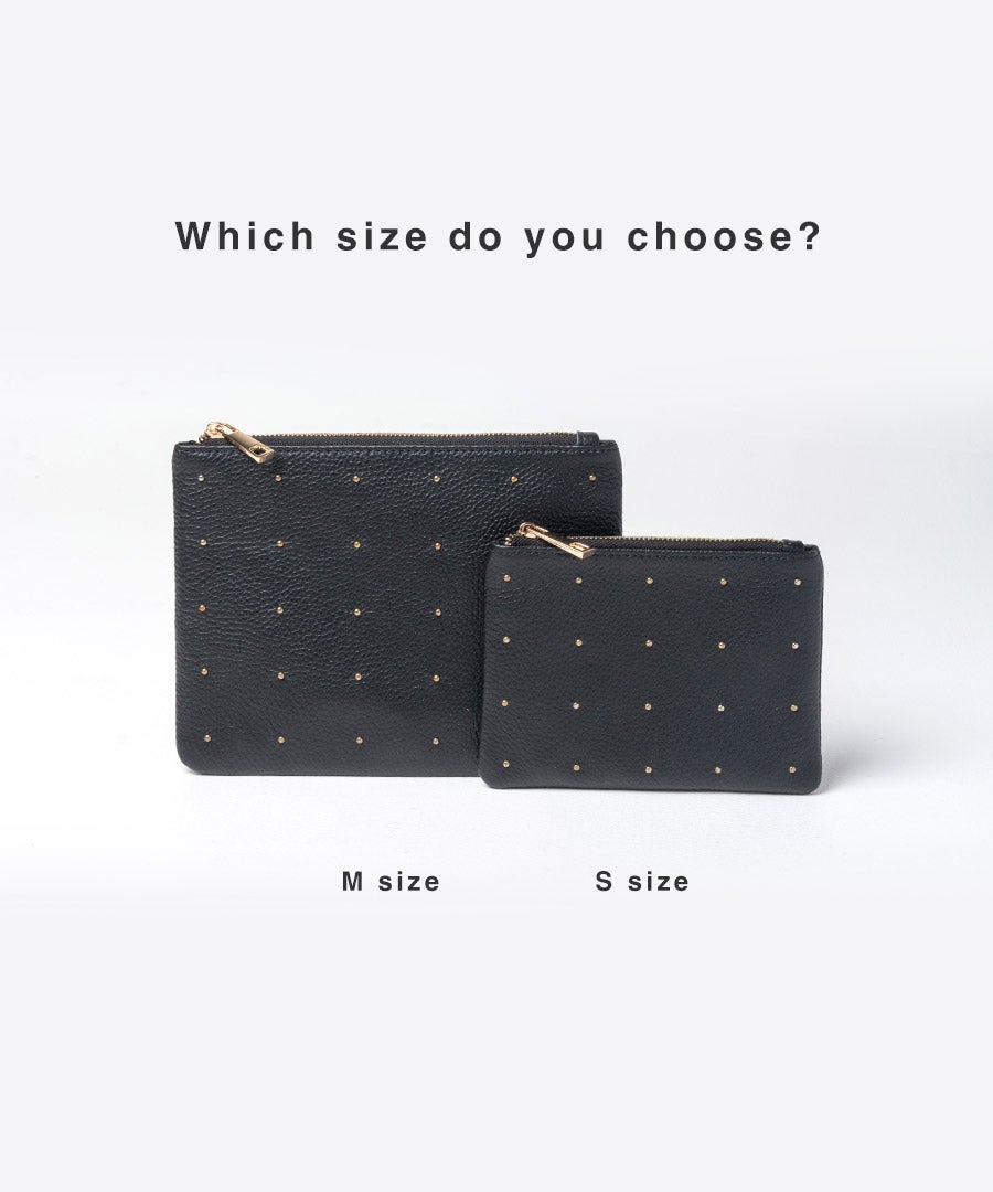 本革 ポーチ Dot leather pouch ドットレザーポーチ Mサイズ