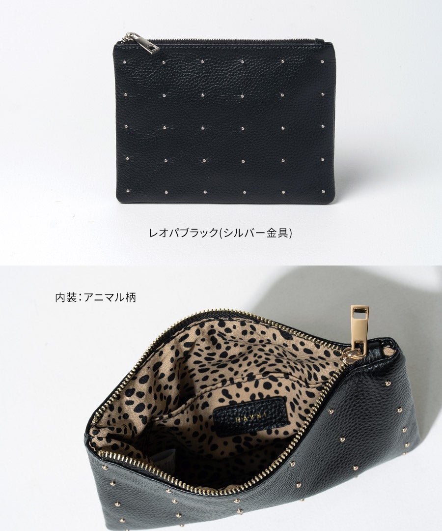 本革 ポーチ Dot leather pouch ドットレザーポーチ Mサイズ