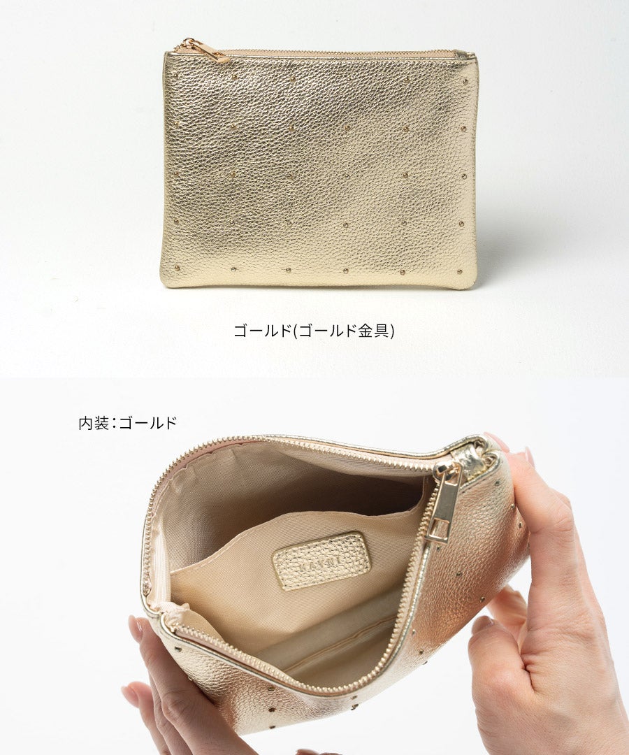 本革 ポーチ Dot leather pouch ドットレザーポーチ Mサイズ