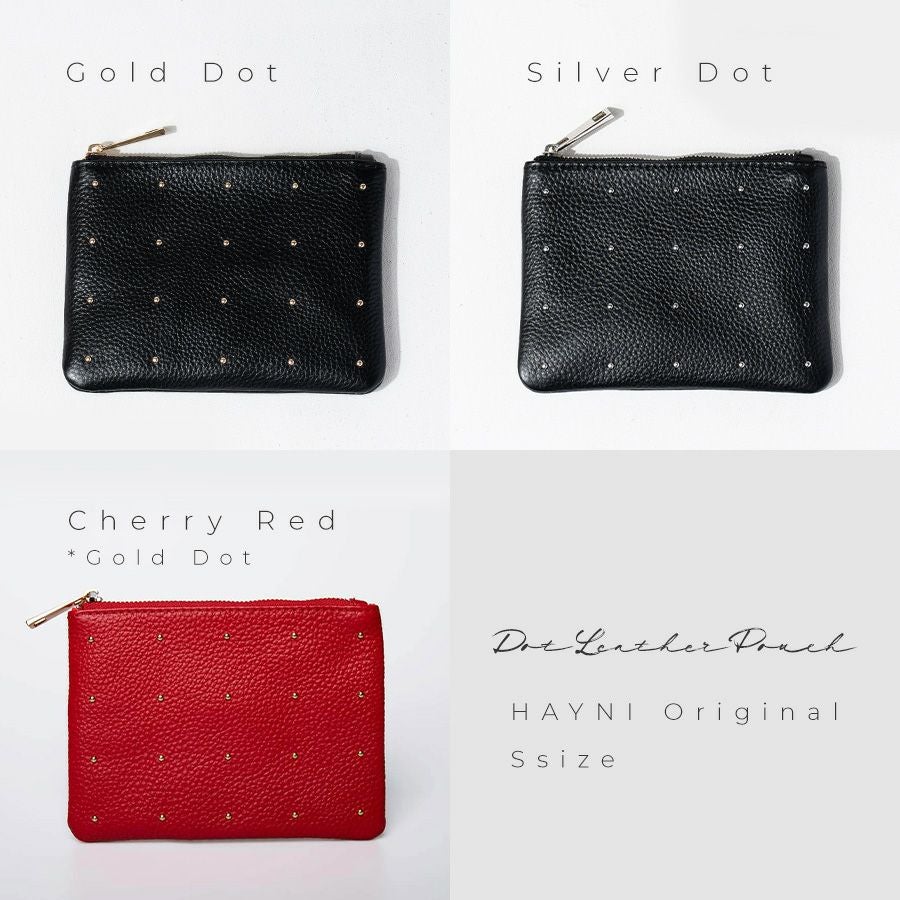 ドットレザーポーチSサイズ