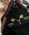 ねこ モチーフ 巾着 かごバッグ【Minetpanie ミネットパニエ】