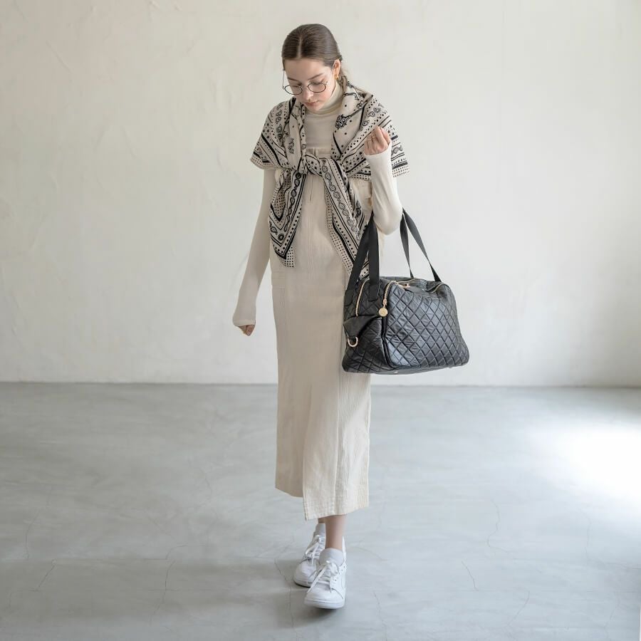 Loche Quilted Boston Bag ロシェキルティングボストン Lサイズ【在庫