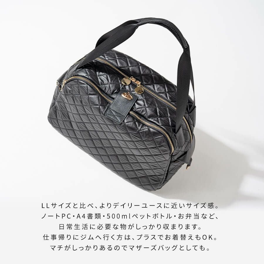 トラベルボストンバッグ　Loche Quilted Boston Bag ロシェキルティングボストン Lサイズ