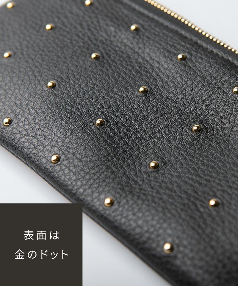 POMTATA ポンタタ ロングウォレット L字 長財布 ドットレザー | HAYNI 