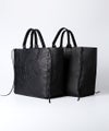 本革 牛革 スクエア トートバッグ POMTATA ポンタタ レザートート ブラック