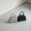 2way 日本製 ミニボストン ショルダーバッグ Emmel エメル シルバー ブラック