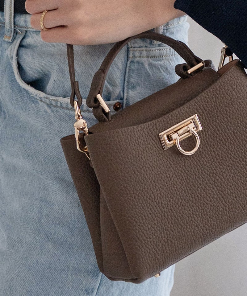 本革 ショルダーバッグ ミニバッグ Baby Marollet ベイビーマロエ グレージュ