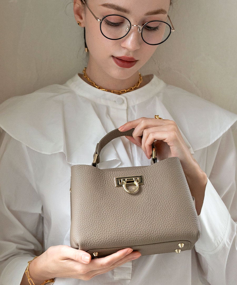 本革 ショルダーバッグ ミニバッグ Baby Marollet ベイビーマロエ ブラック