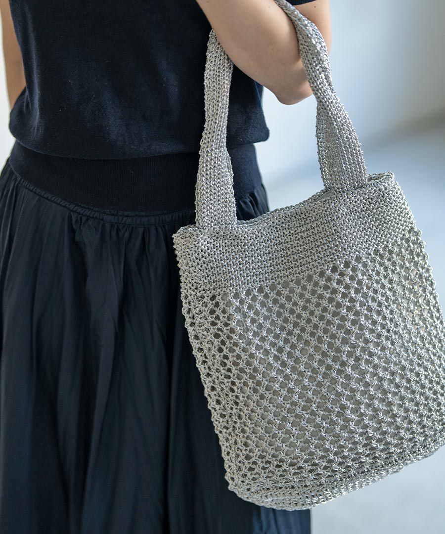 メタリックコード編みトートバッグ Lunemia ルナミア