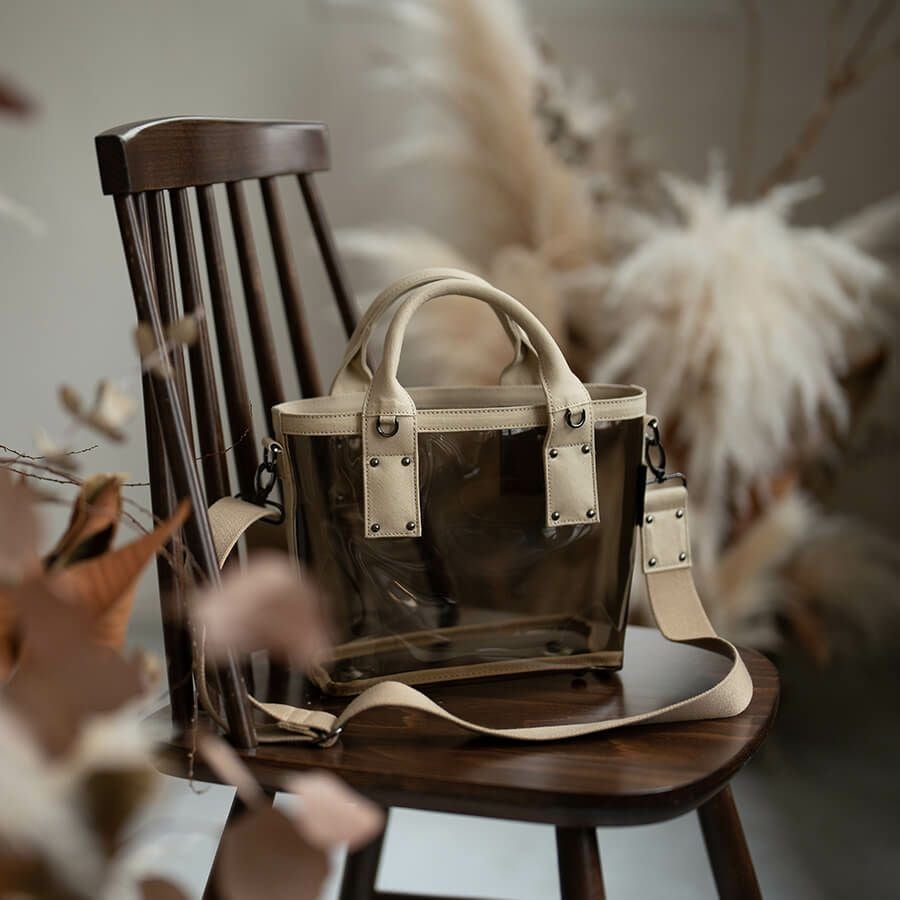 2wayクリアバッグ PVC ビニールバッグ Ganabie ガナビー Sサイズ