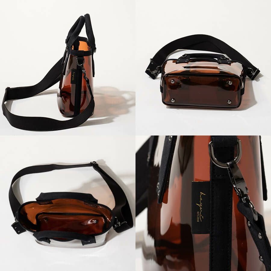 2wayクリアバッグ PVC ビニールバッグ Ganabie ガナビー Sサイズ