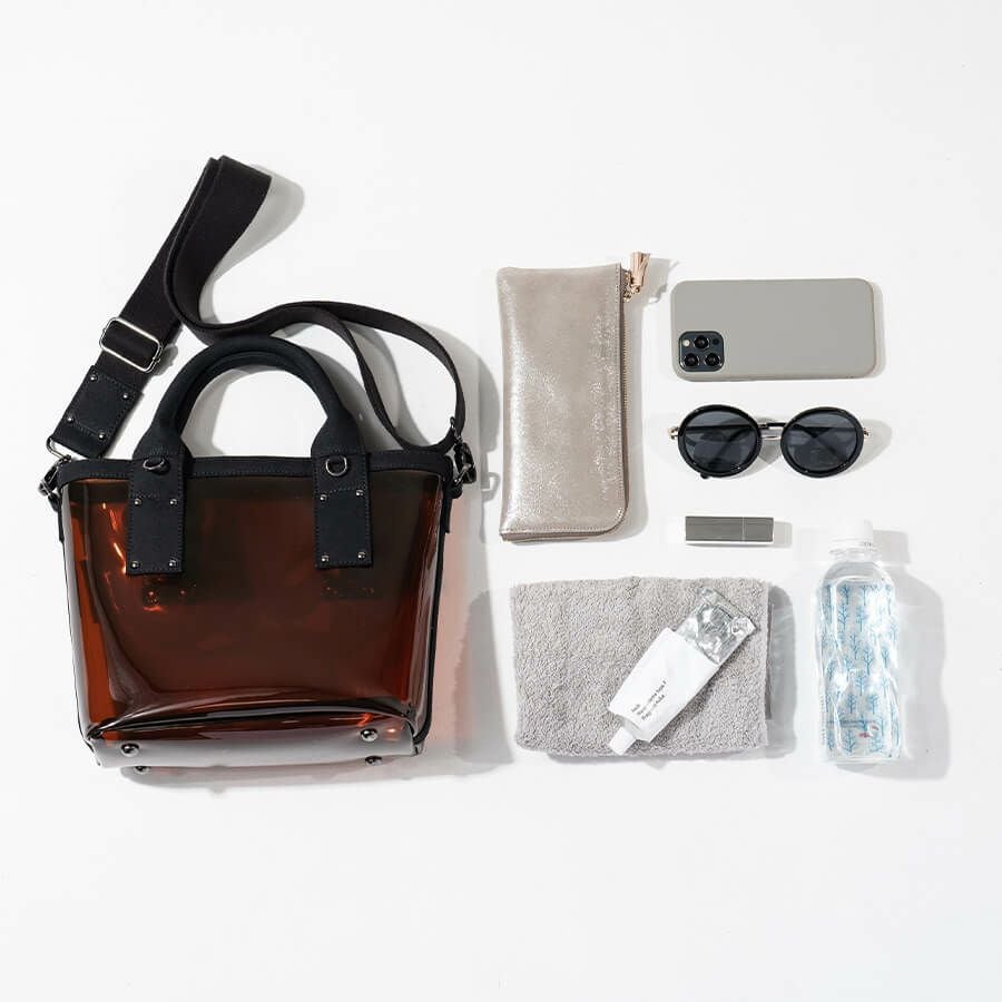 2wayクリアバッグ PVC ビニールバッグ Ganabie ガナビー Sサイズ