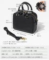 本革 2way スクエア ハンドバッグ ショルダーバッグ Carret カレ ブラック