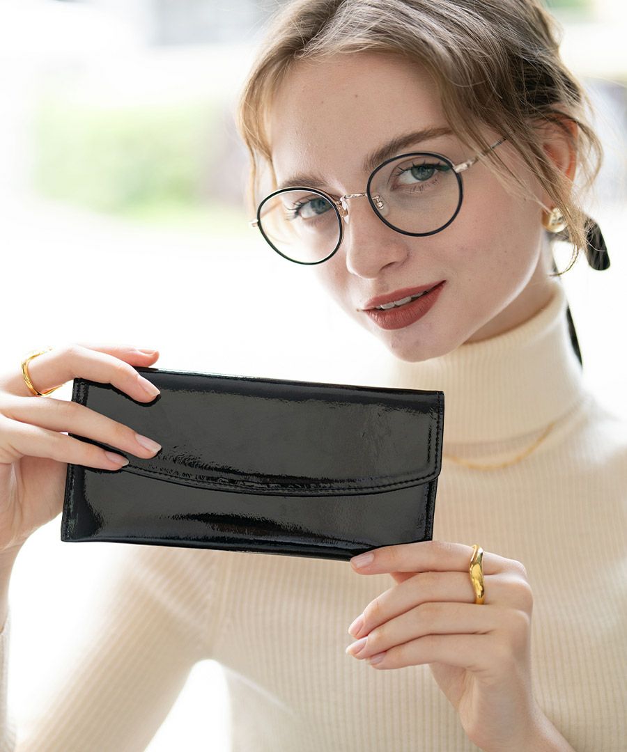 エナメルレザー・長財布　PIVOINE ― ピヴォワンヌ ― POMTATA ポンタタ ロングウォレット 長財布 エナメル | HAYNI ( ヘイニ