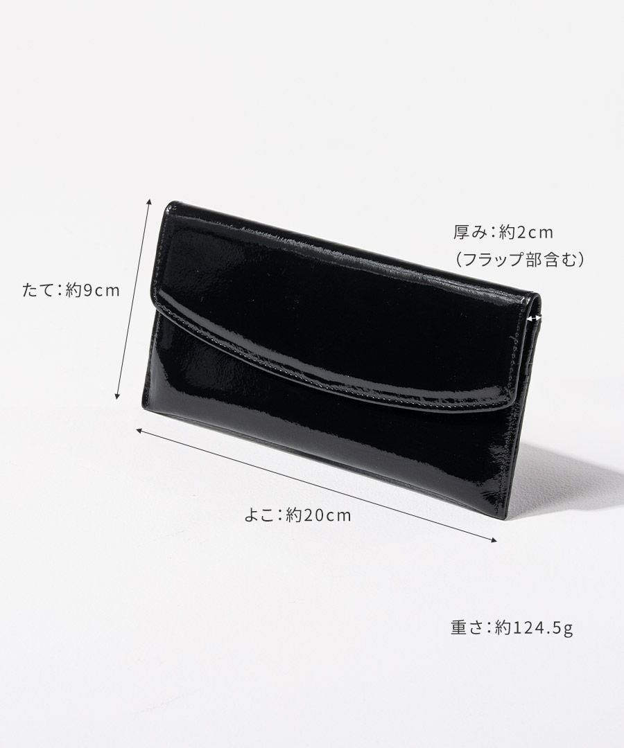 本革　エナメル 長財布 POMTATA ポンタタ ロングウォレット 長財布 エナメル