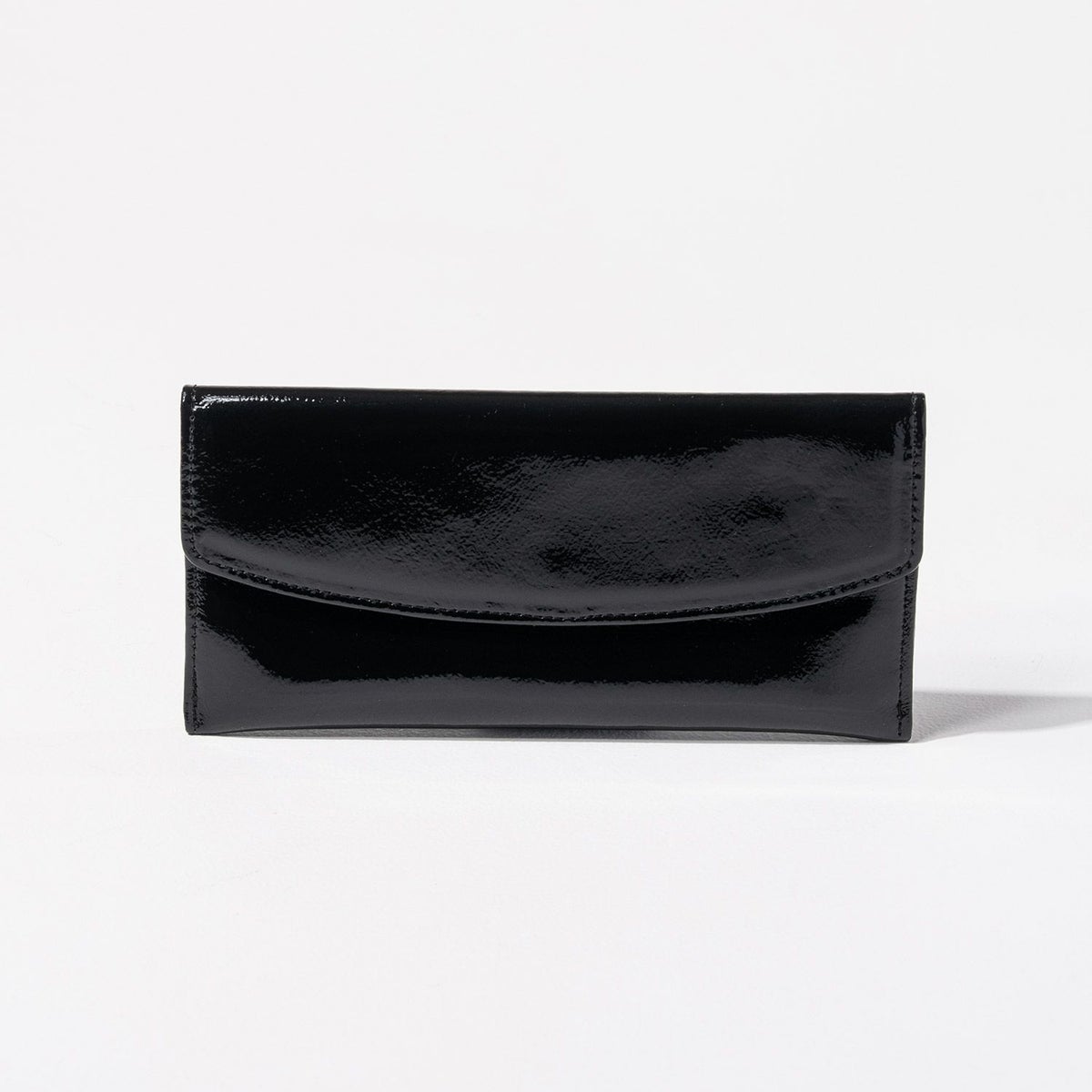 本革　エナメル 長財布 POMTATA ポンタタ ロングウォレット 長財布 エナメル ブラック