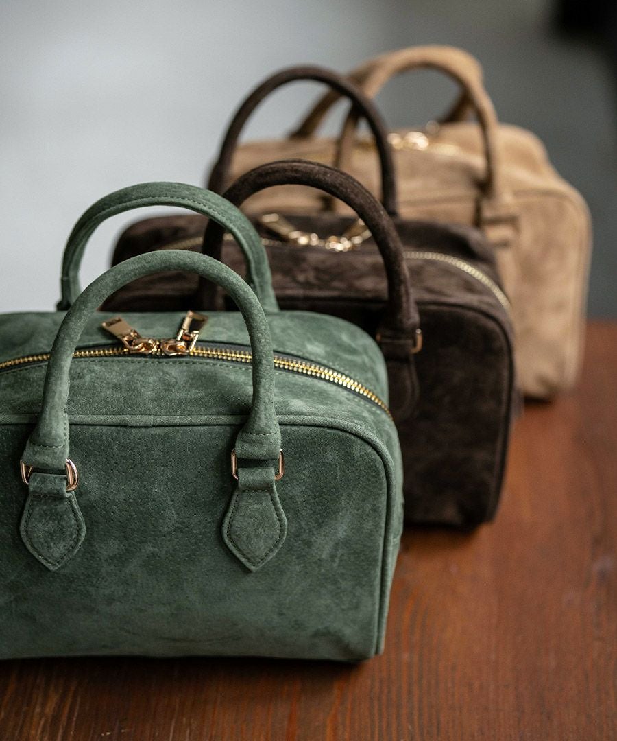 本革 スエード ミニボストンバッグ Baby Donusa ベイビードヌサ