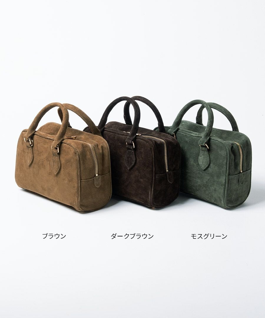 本革 スエード ミニボストンバッグ Baby Donusa ベイビードヌサ