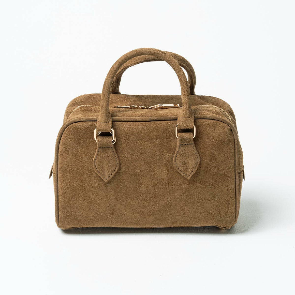 本革 スエード ミニボストンバッグ Baby Donusa ベイビードヌサ ブラウン