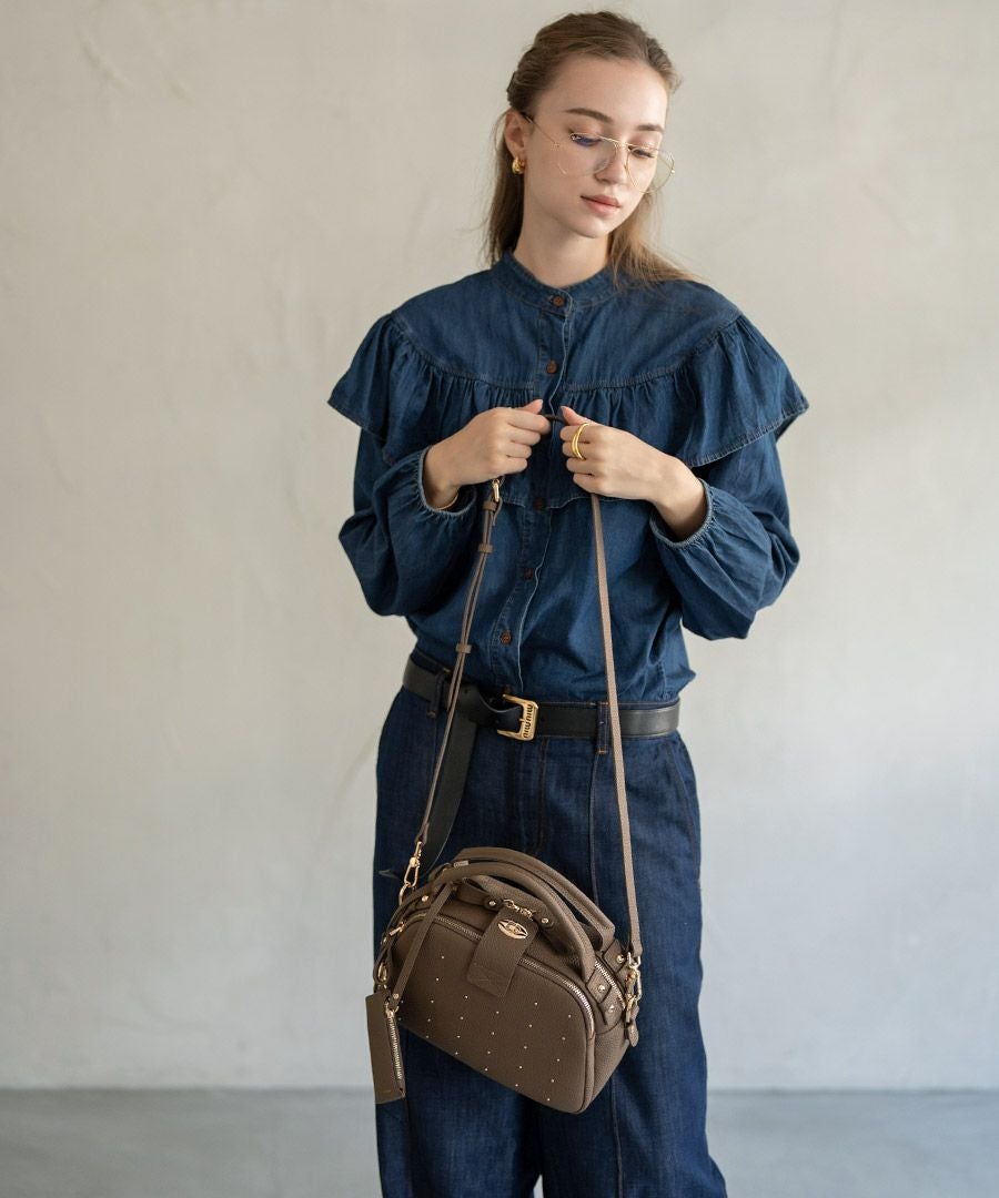 本革 2way ショルダーバッグ Nene Loche Dot ネネロシェ ドット