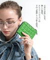 本革 L字ファスナー財布 POMTATA ポンタタ ウォレットL字ファスナーショートクロコ型押し 