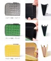 本革 L字ファスナー財布 POMTATA ポンタタ ウォレットL字ファスナーショートクロコ型押し 