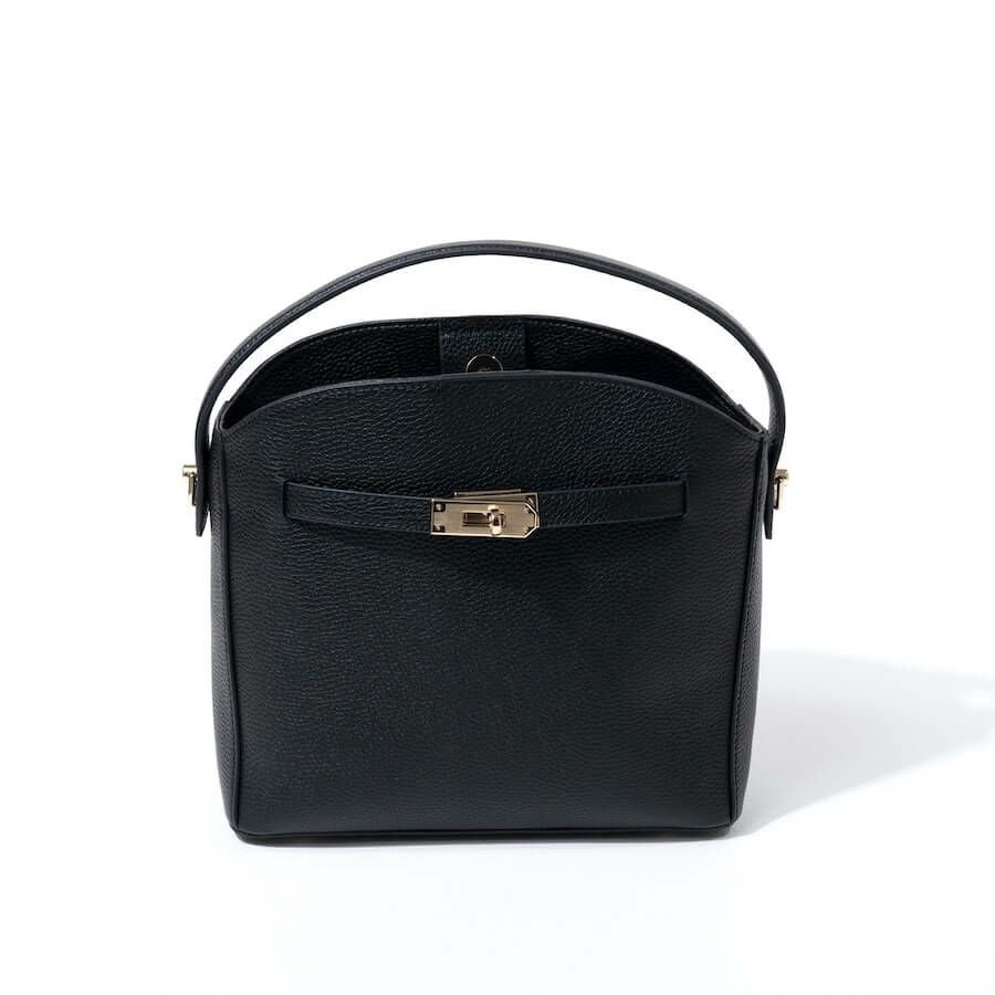 本革 ハンドバッグ ショルダーバッグ 2way レディース「Orphae オルフェ」 ブラック