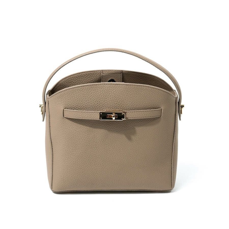 本革 ハンドバッグ ショルダーバッグ 2way レディース「Orphae オルフェ」 グレージュ