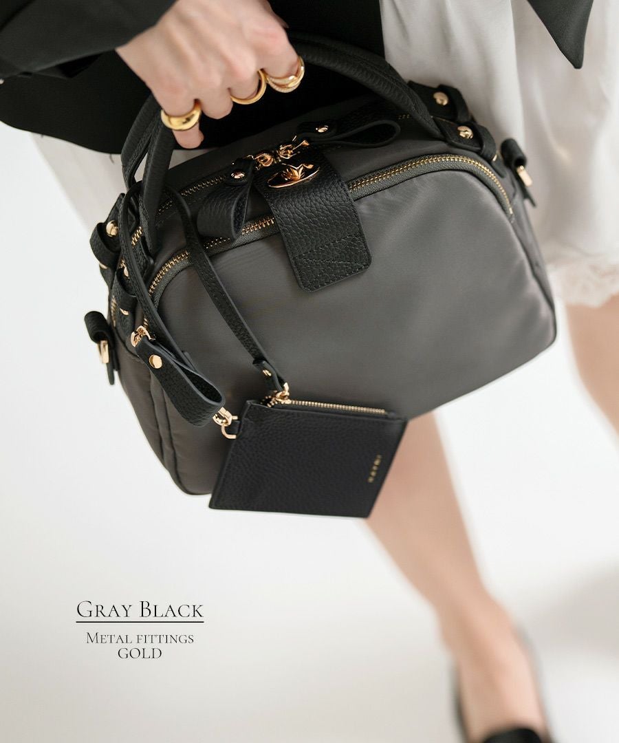 ナイロン 2way ショルダーバッグ ハンドバッグ 【 Nene Nylon Loche ネネナイロンロシェ 】