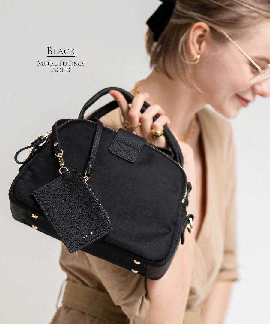 ナイロン 2way ショルダーバッグ ハンドバッグ 【 Nene Nylon Loche ネネナイロンロシェ 】