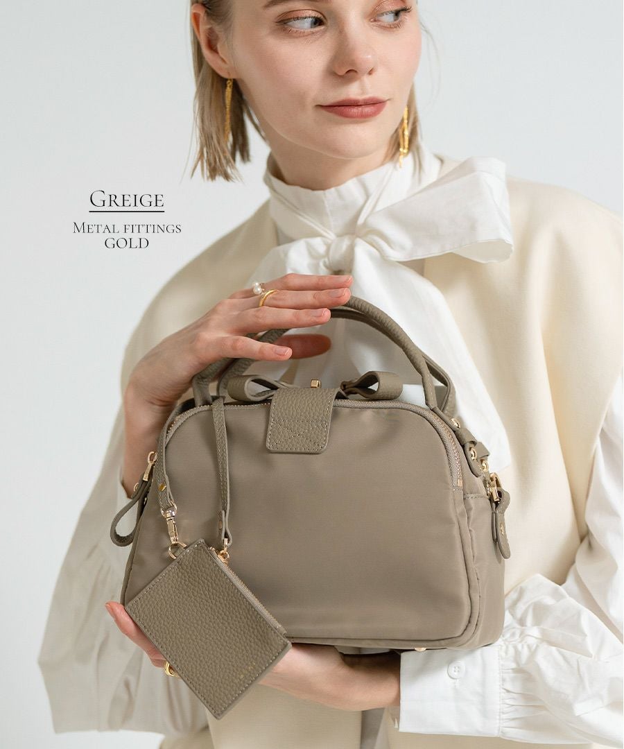 ナイロン 2way ショルダーバッグ ハンドバッグ 【 Nene Nylon Loche ネネナイロンロシェ 】