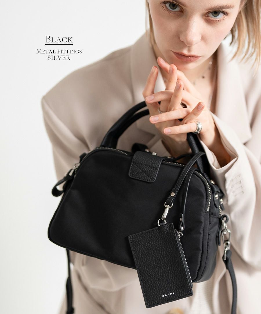 ナイロン 2way ショルダーバッグ ハンドバッグ 【 Nene Nylon Loche ネネナイロンロシェ 】