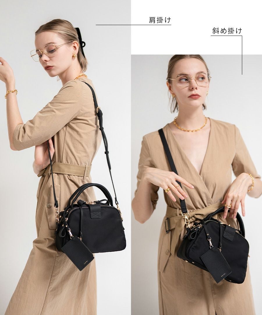 ナイロン 2way ショルダーバッグ ハンドバッグ 【 Nene Nylon Loche ネネナイロンロシェ 】