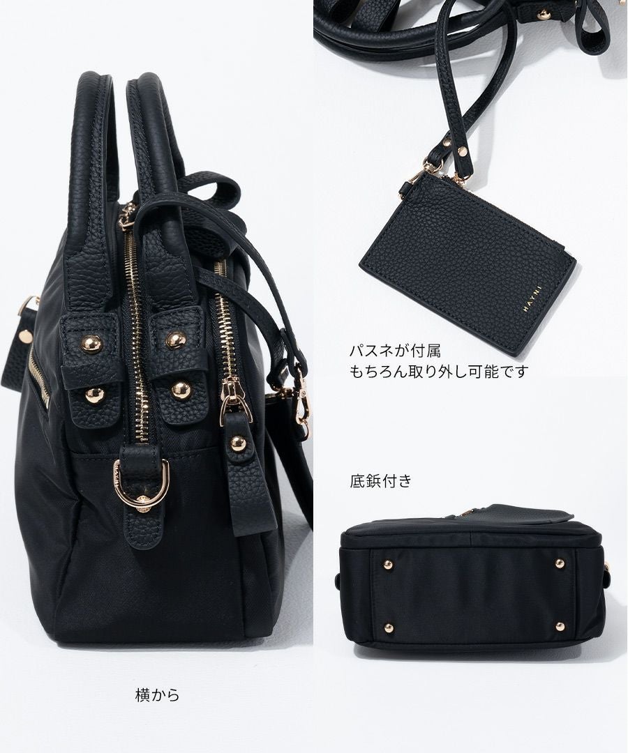 ナイロン 2way ショルダーバッグ ハンドバッグ 【 Nene Nylon Loche ネネナイロンロシェ 】