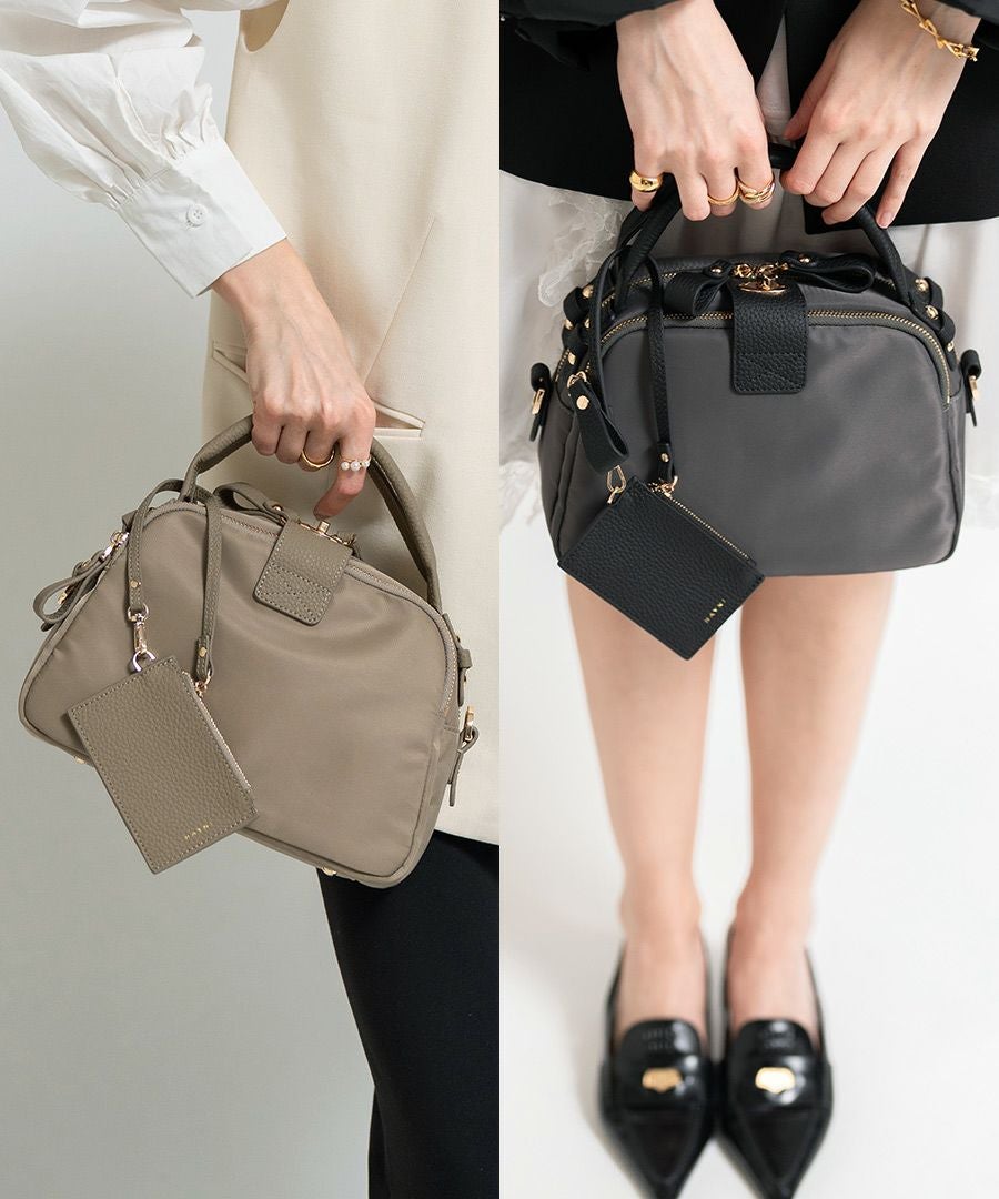 ナイロン 2way ショルダーバッグ ハンドバッグ 【 Nene Nylon Loche ネネナイロンロシェ 】