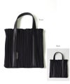 プリーツバッグ ハンドバッグ Risele リゼル Sサイズ ブラック×ブラック