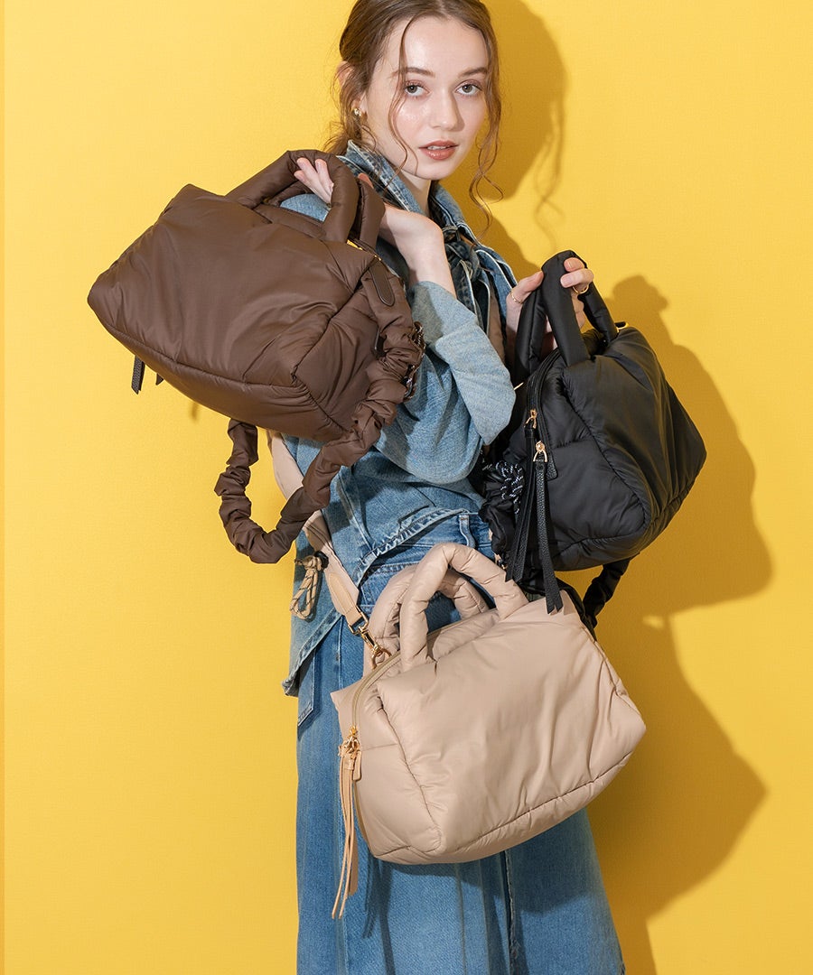 2way ショルダーバッグ Nyllo ニロ Mサイズ ブラック ブラウン ベージュ