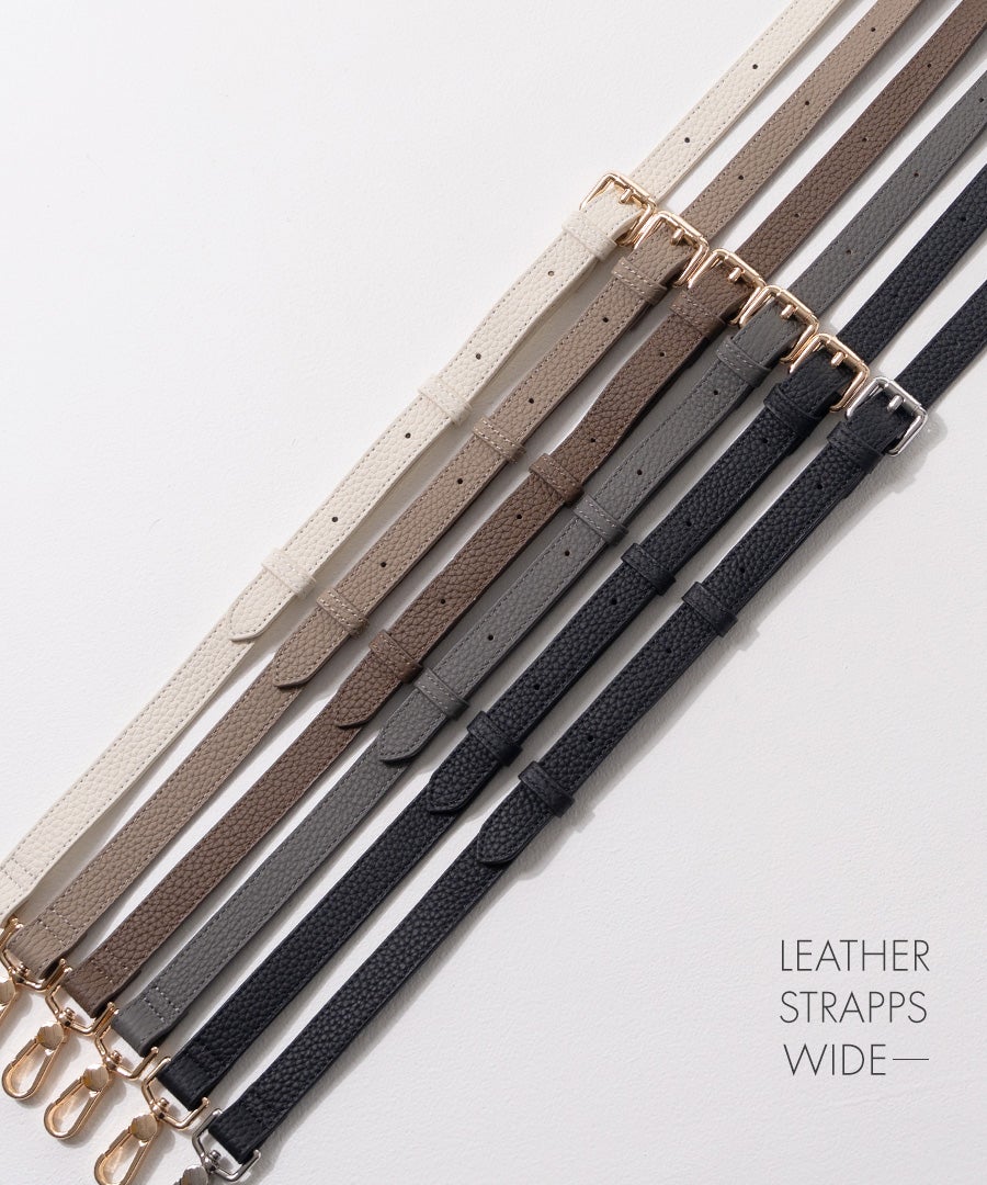 本革ストラップ ワイド ショルダーストラップ