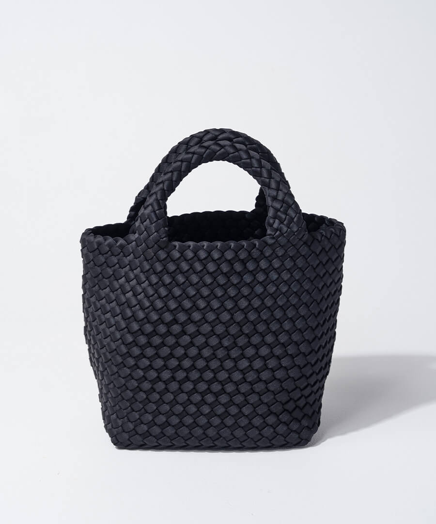 2way トートバッグ 編みメッシュバッグ Phikah フィカ ブラック(シルバー金具)