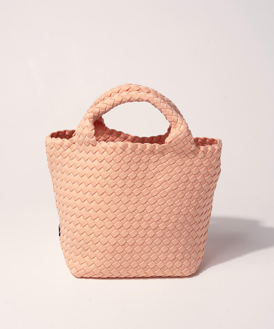 2way トートバッグ 編みメッシュバッグ Phikah フィカ ピンク(シルバー金具)