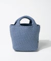 2way トートバッグ 編みメッシュバッグ Phikah フィカ ブルー(シルバー金具)