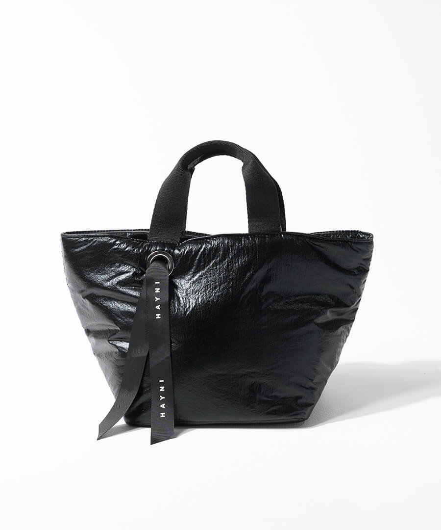 トートバッグ パファーバッグ 2way ショルダーバッグ 【pufmira パフミラ】ブラック(シルバー金具)